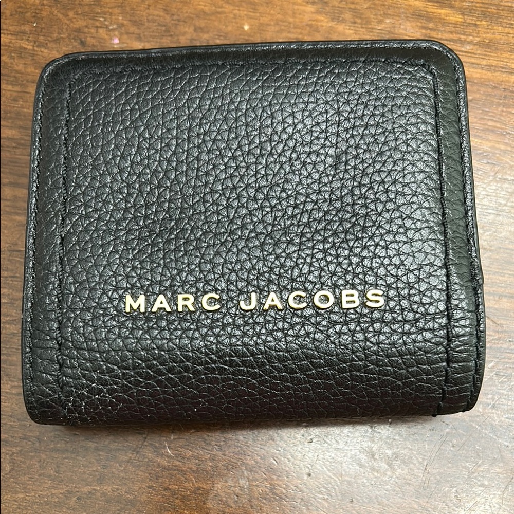 Marc Jacobs Black Key Card Holder Pebbled Leather